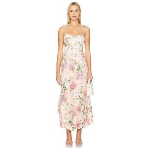 NWT Yumi Kim NWT Pink Floral Midi Dress Baxter Soft Kiss Blush Spring Size M